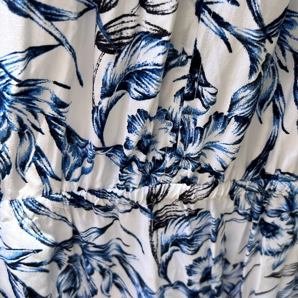 Tommy Bahama White and Blue Floral Maxi Dress - Picture 7 of 8